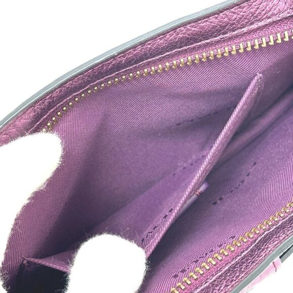 COACH 59958 Pop-up Wallet Messenger Bag Shoulder Bag Leather purple - Picture 12 of 13